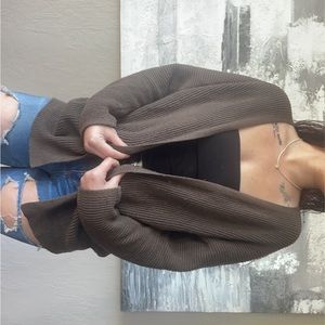 Medium green cardigan